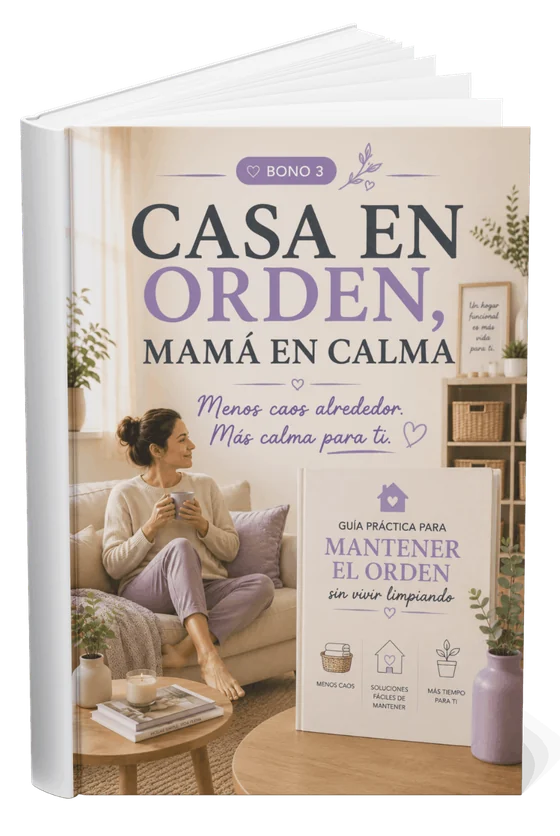 Mockup de CASA EN ORDEN, MAMÁ EN CALMA